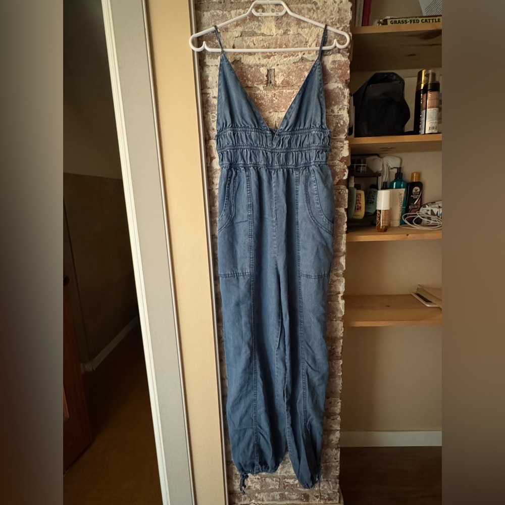 Women's Blue Denim Jumpsuit